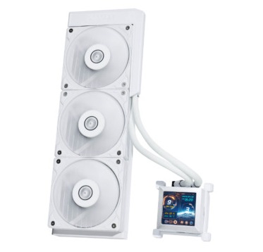 קירור נוזלי למעבד כולל מסך 360 לבן ליאן לי Lian Li Hydroshift LCD AIO 360S White 360mm 2500rpm AMD AM4/AM5 Intel 1700